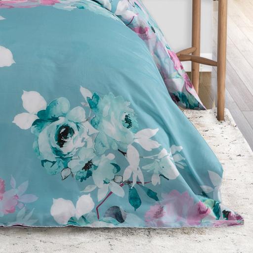 Fleur Mint Quilt Cover Set by Logan and Mason