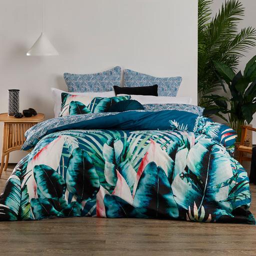 Mauritius Teal Quilt Cover Set By Logan & Mason
