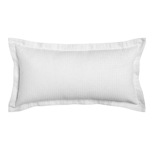Ascot White 30x60cm Long Filled Cushion by Logan and Mason Platinum