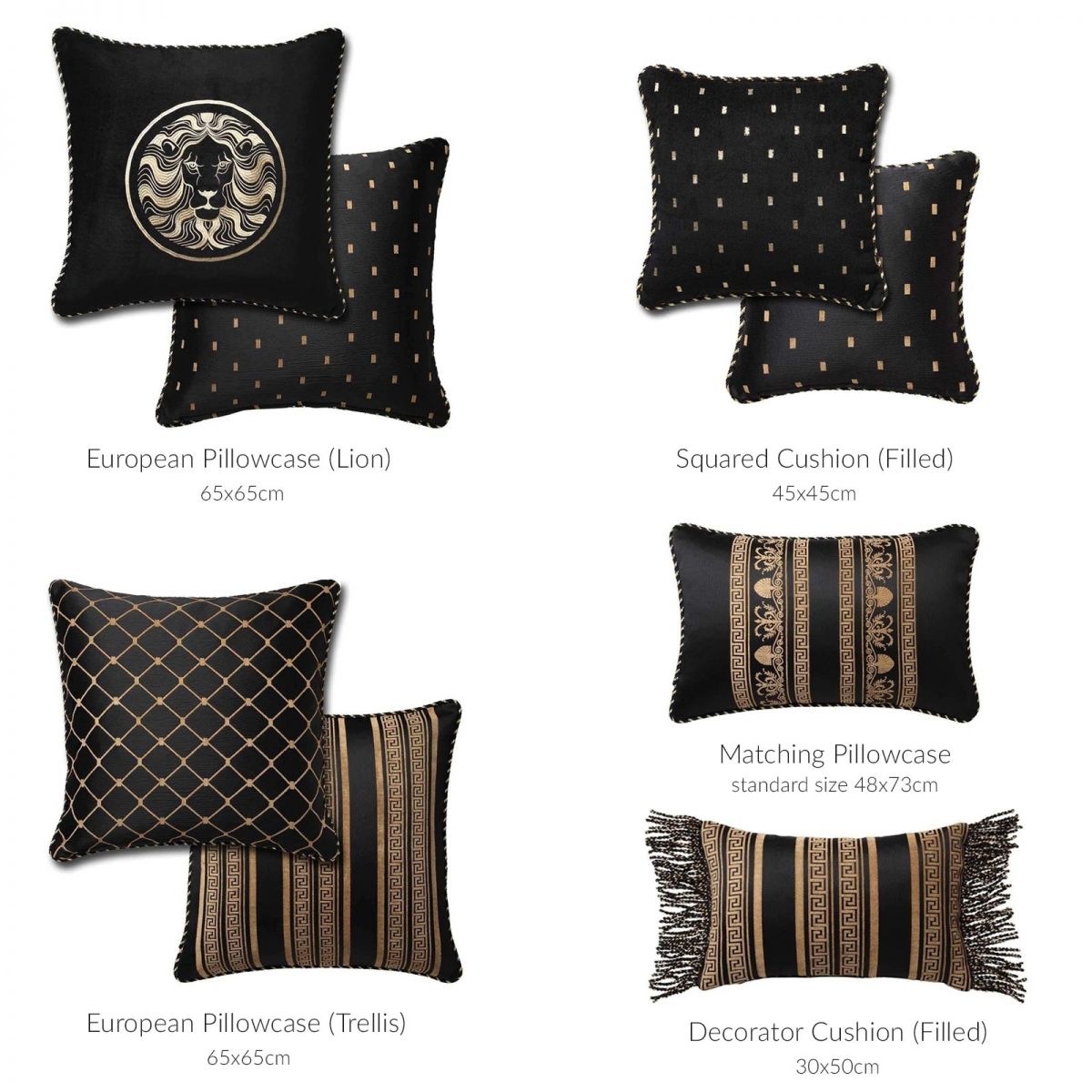 Massimo Black Quilt Cover Set by Davinci