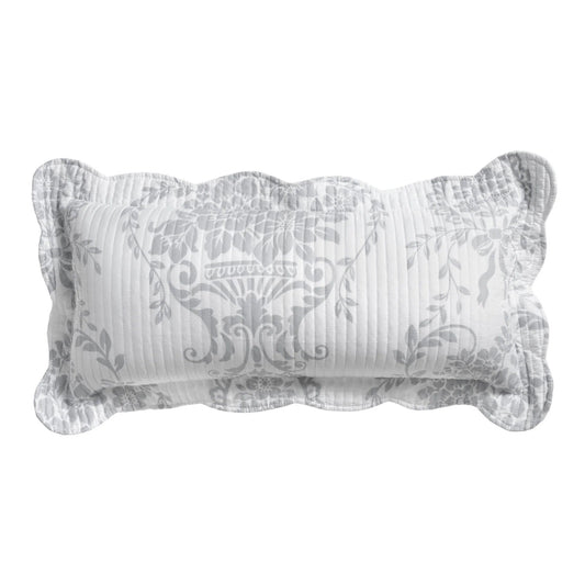 Florence Grey Oblong Cushion 30 x 60cm by Bianca