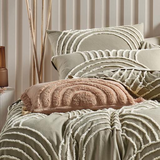 Ojai Sage Quilt Cover Set by Linen House
