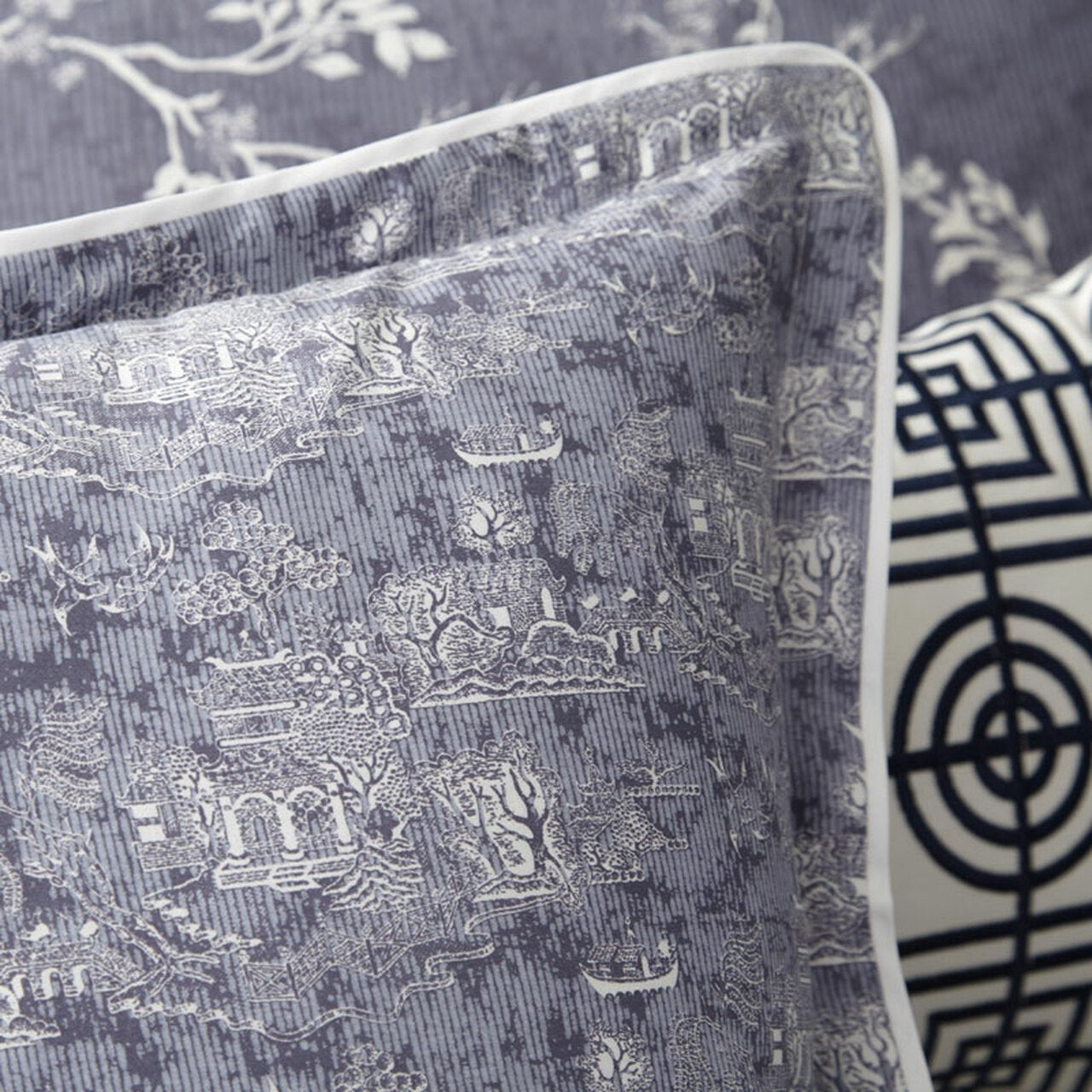 Oriental Denim Quilt Cover Set By Florence Broadhurst
