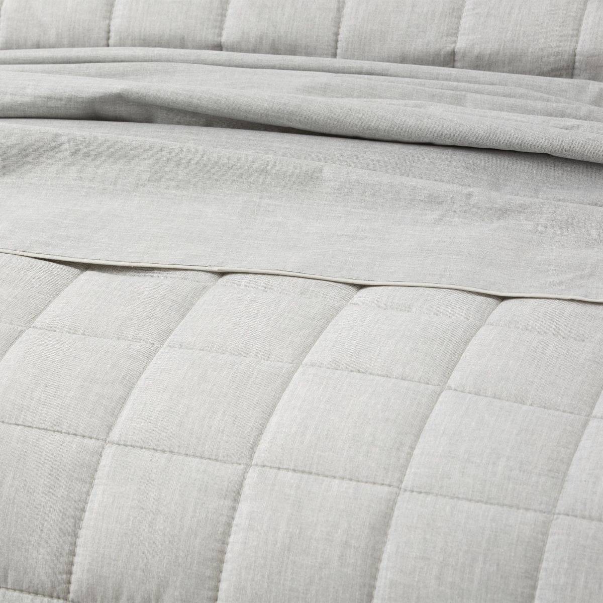 Park Avenue Paradis CHARCOAL Washed Chambray Quilted Quilt Cover Set