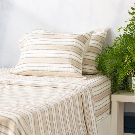 Renee Taylor Bardot Yarn Dyed 100% French Linen European Pillowcase