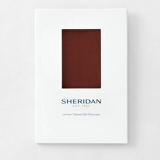 Lanham BITTER CHOCOLATE TAILORED Silk Pillowcase by Sheridan