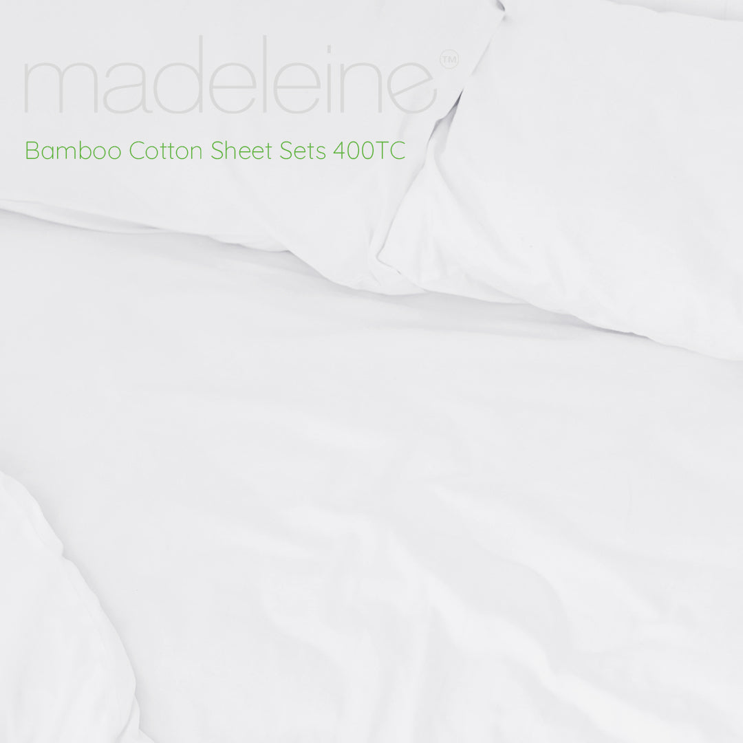 Madeleine Hotel Linen Bamboo Cotton Sheets Set - Blush