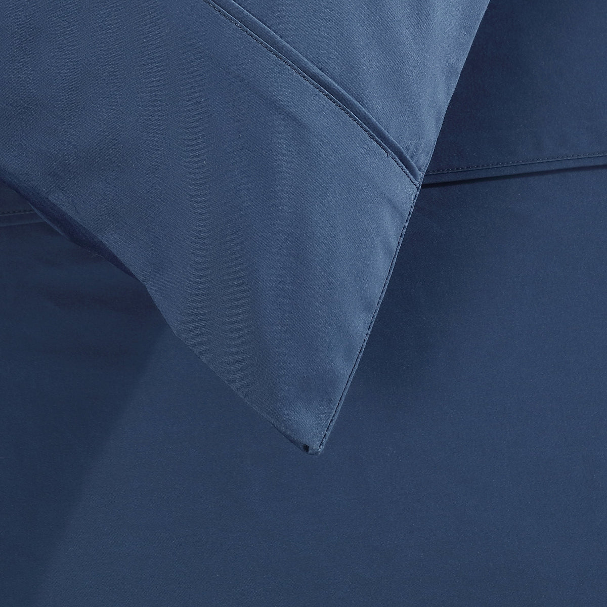 500TC Cotton Sateen Indigo Fitted Sheet by Private Collection