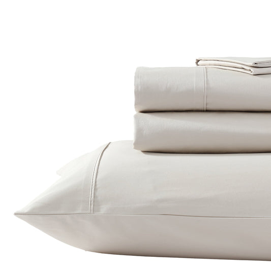 500TC Cotton Sateen Stone Sheet Set by Private Collection