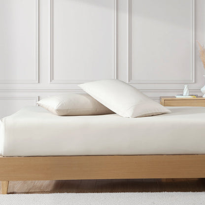 500TC Cotton Sateen Stone Fitted Sheet by Private Collection