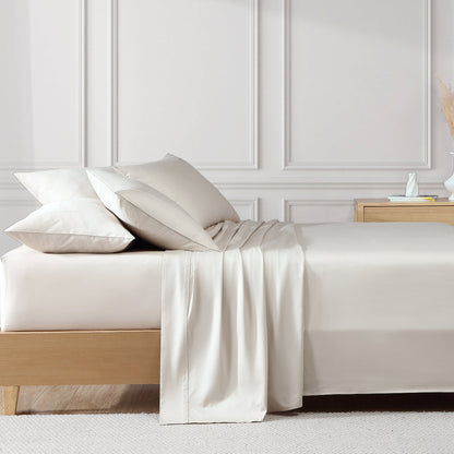 500TC Cotton Sateen Stone Sheet Set by Private Collection
