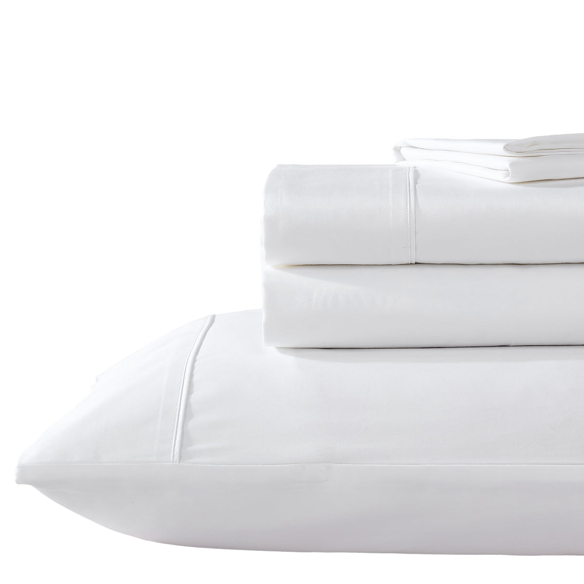 500TC Cotton Sateen White Sheet Set by Private Collection