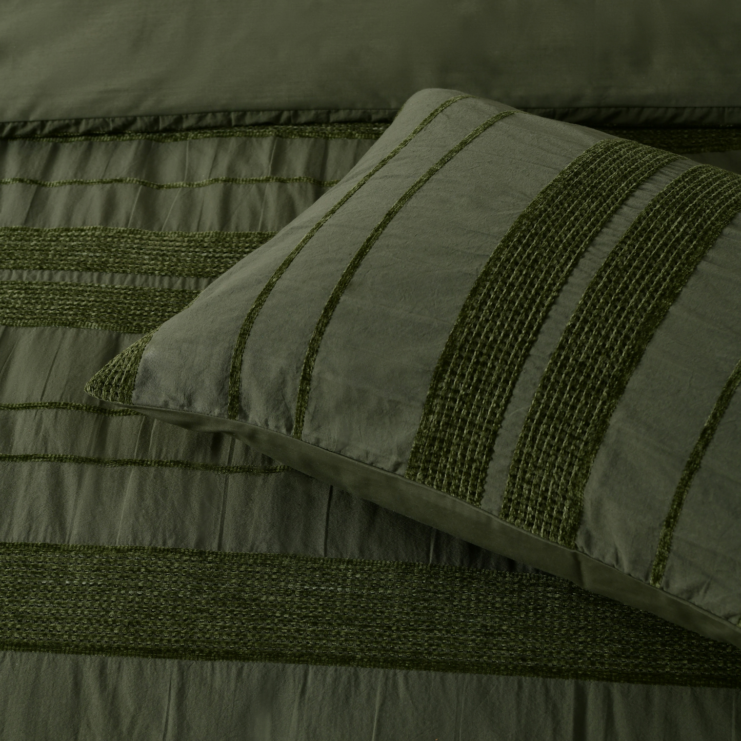 Avery Forest Green Square Cushion by Bianca
