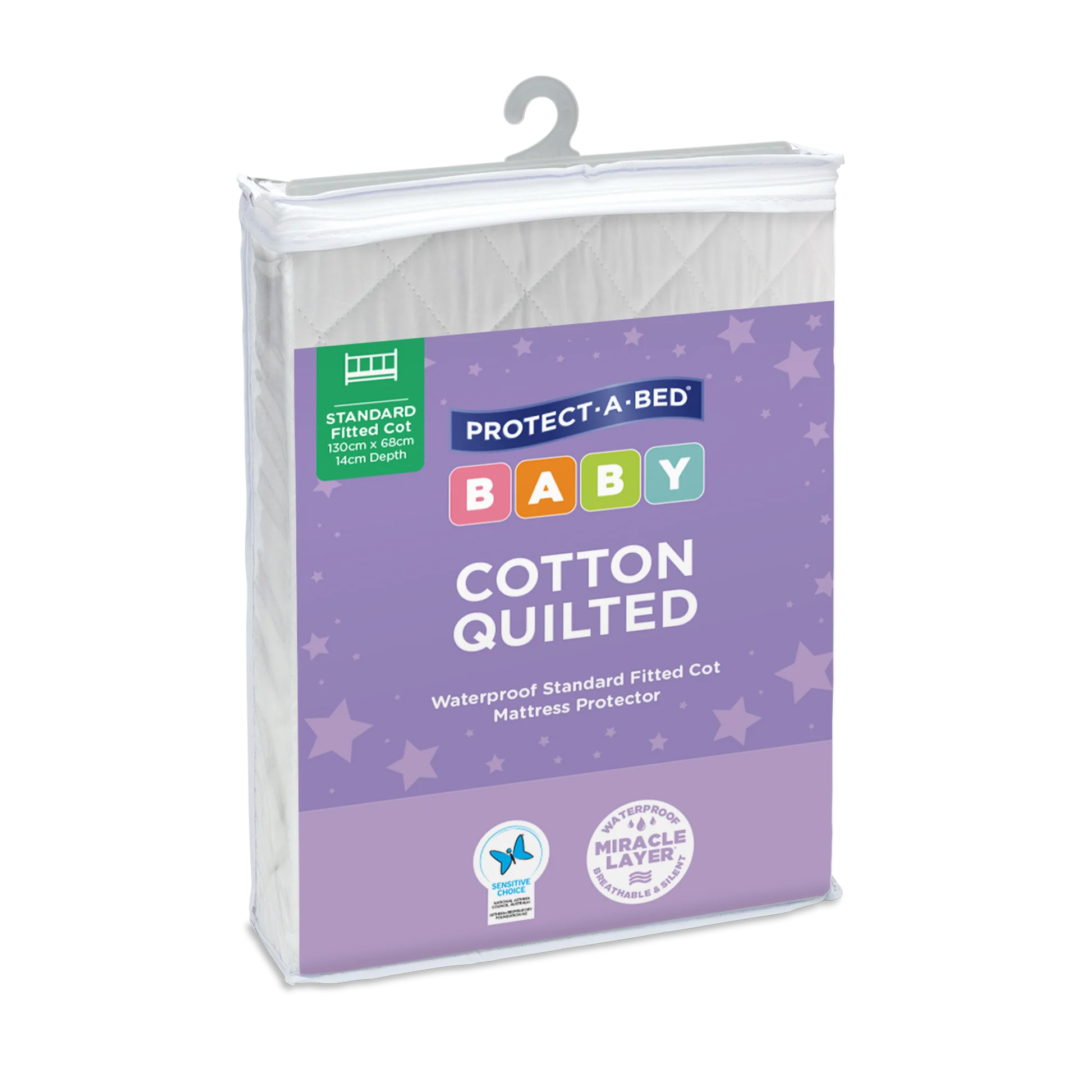 Cotton Quilted Fitted Waterproof Cot Mattress Protector by Protect-A-Bed