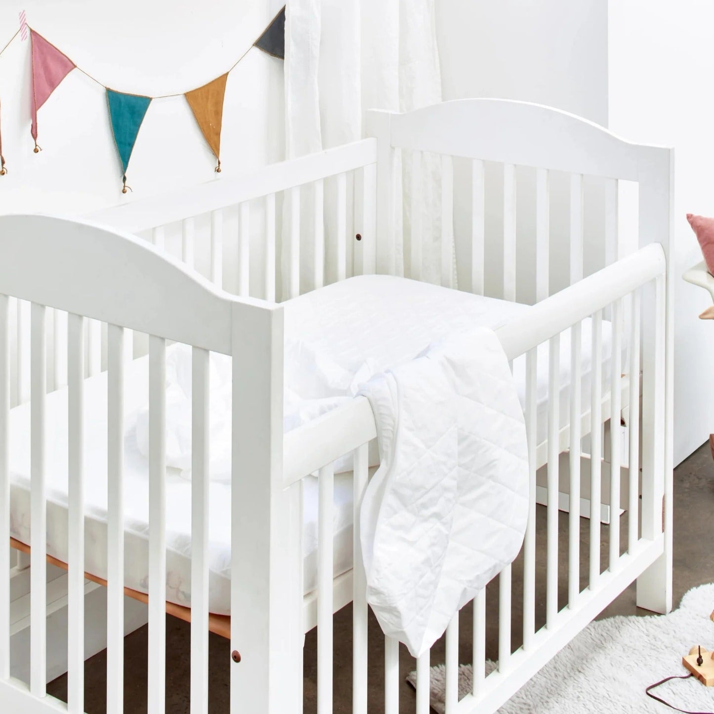 Cotton Quilted Fitted Waterproof Cot Mattress Protector by Protect-A-Bed