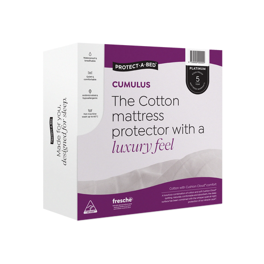 Cumulus™ Cotton Jacquard Fitted Waterproof Mattress Protector by Protect-A-Bed