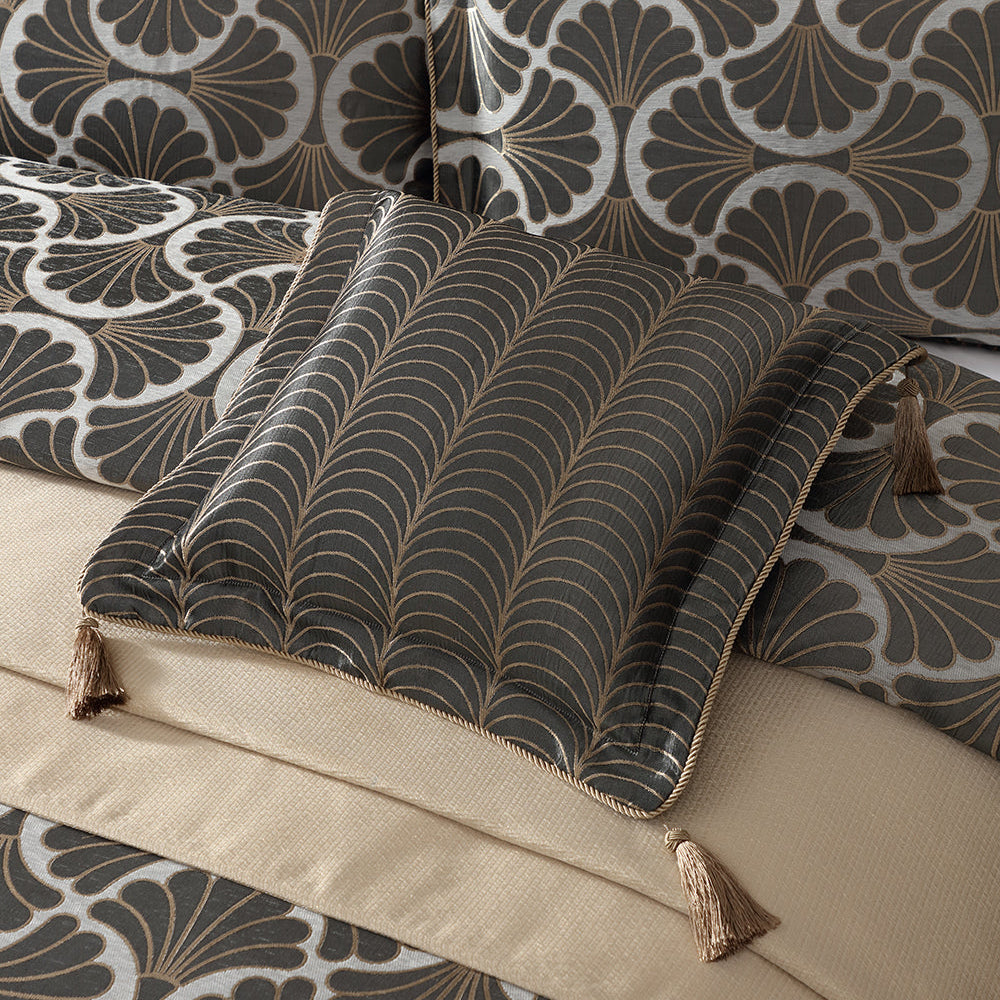 Florentine Gold Square Cushion Pillowcase by Davinci