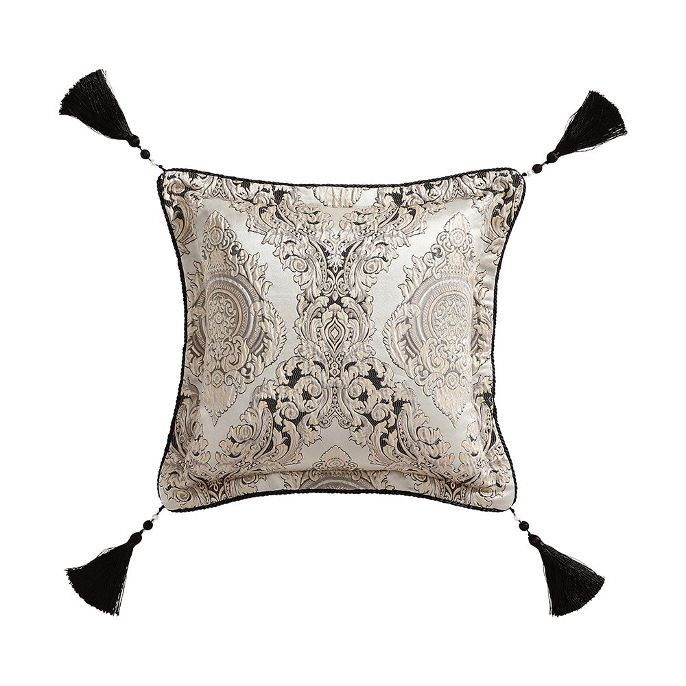Monarch Pewter Square Cushion Pillowcase by Davinci