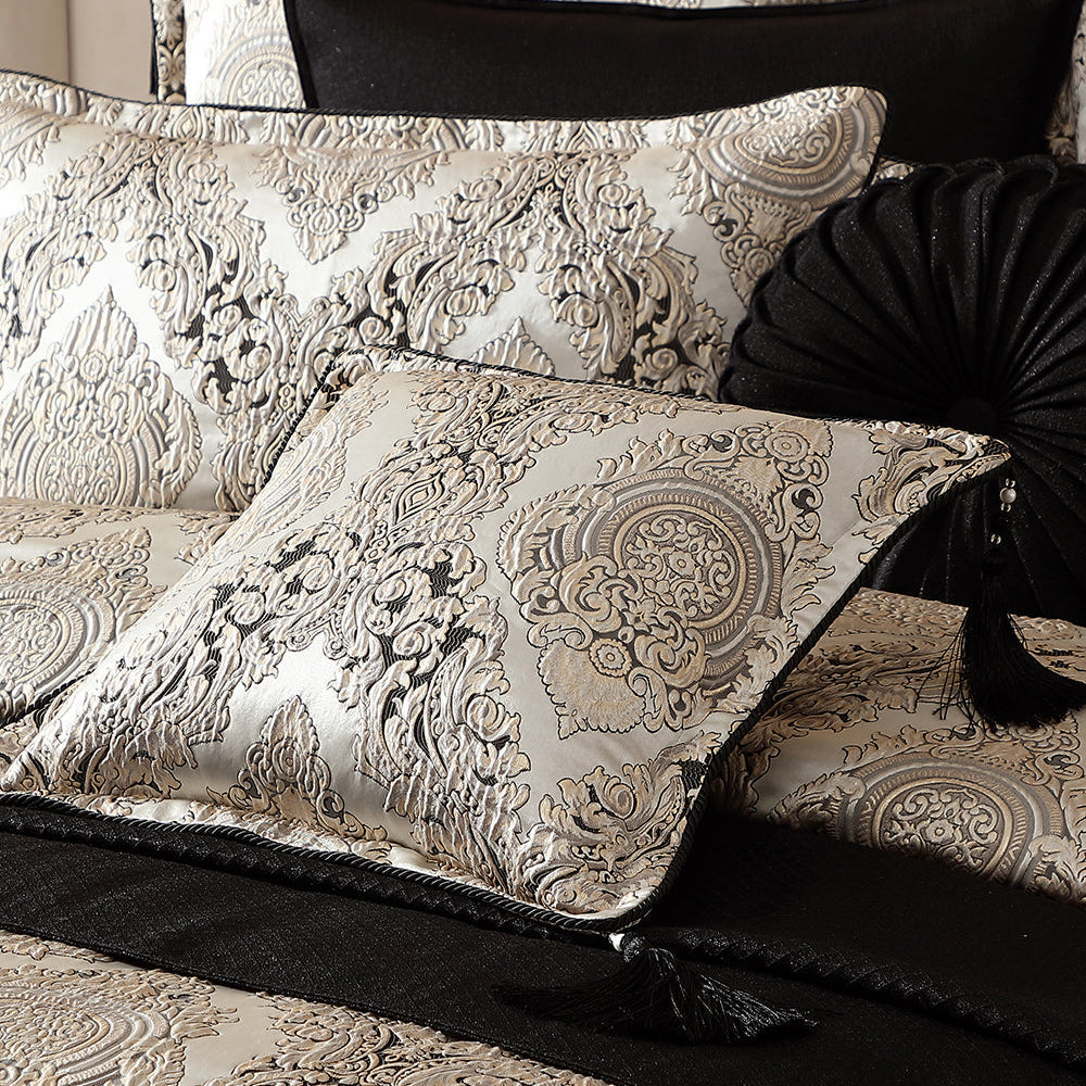Monarch Pewter Square Cushion Pillowcase by Davinci