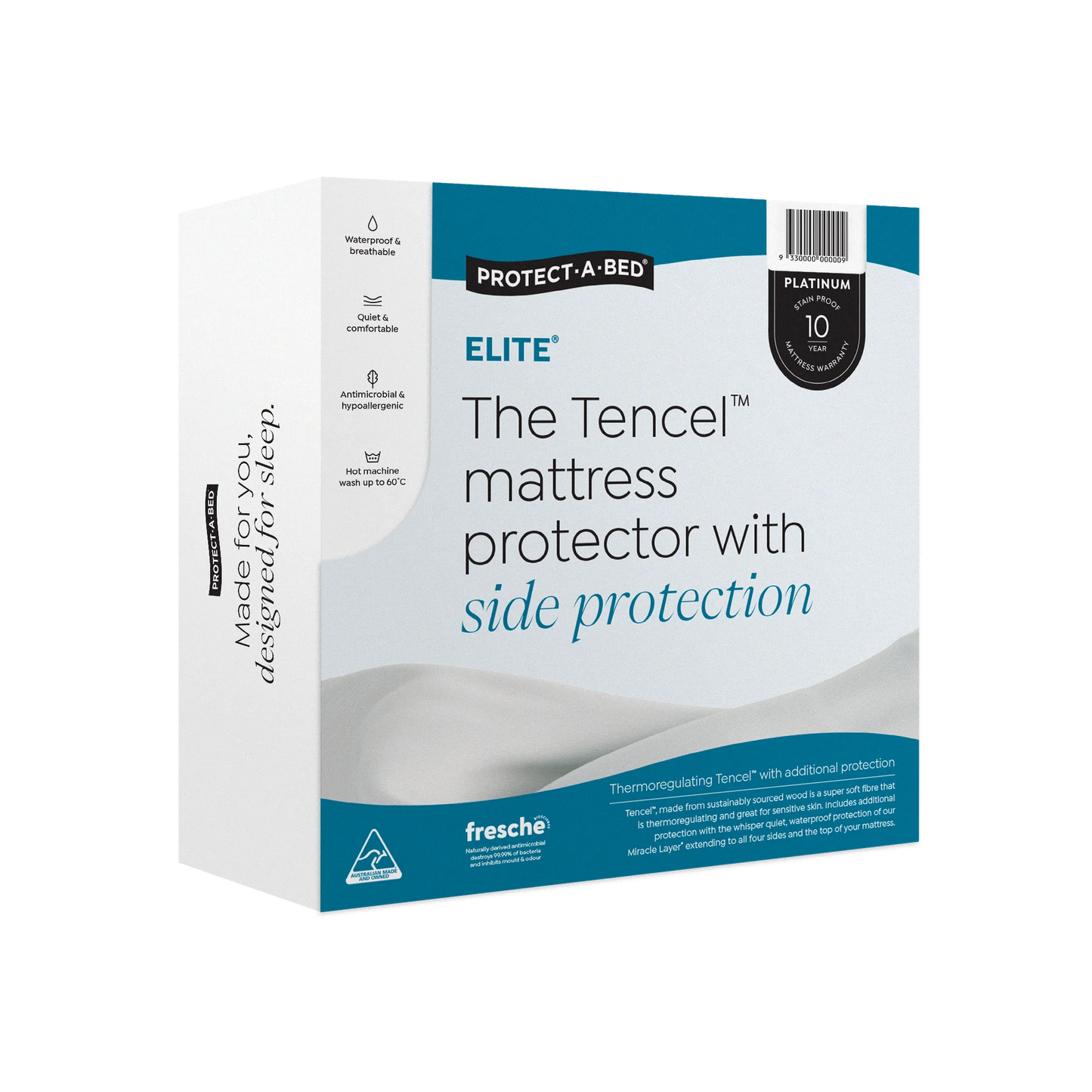 Elite® Tencel™ Jersey Fitted Waterproof Mattress Protector with Side Protection by Protect-A-Bed