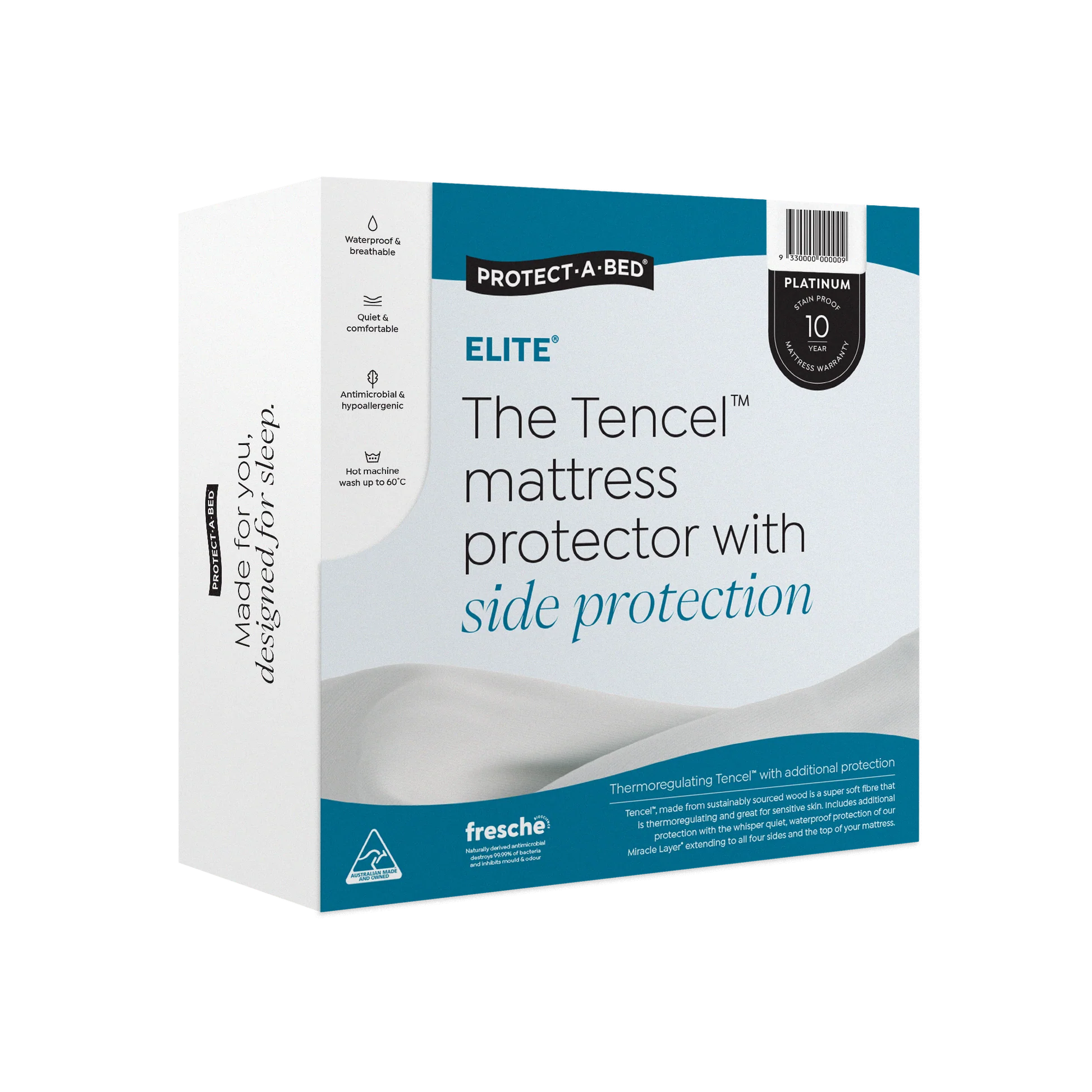 Elite® Tencel™ Jersey Fitted Waterproof Mattress Protector with Side Protection by Protect-A-Bed