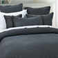 Hallston Charcoal European Pillowcase by Bianca