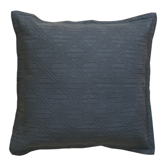 Hallston Charcoal European Pillowcase by Bianca