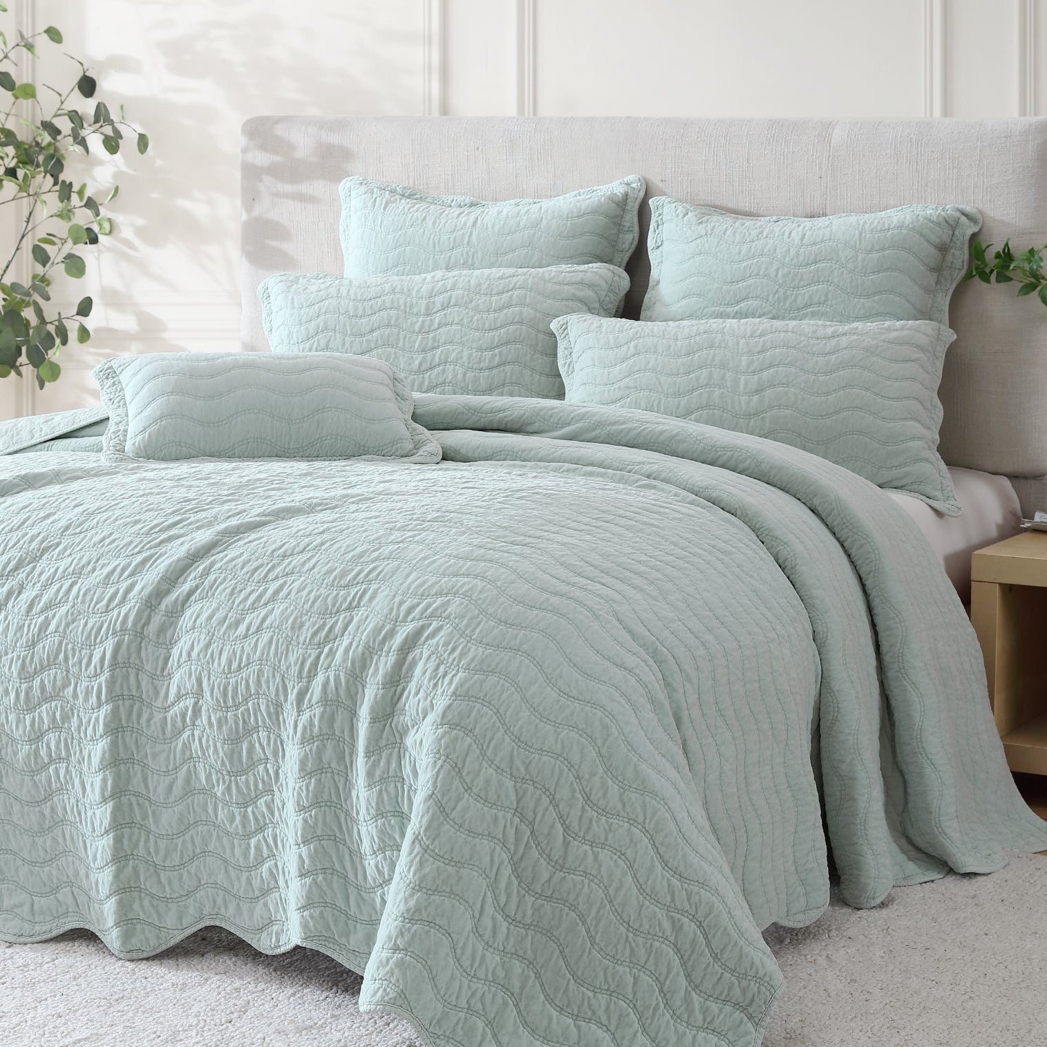 Indianna Sage Quilt Cover Set by Private Collection