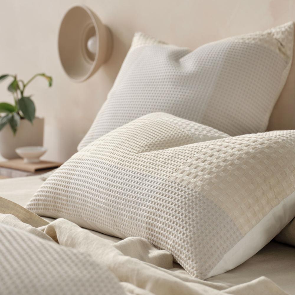 Baleares Vanilla Quilt Cover Set by Linen House