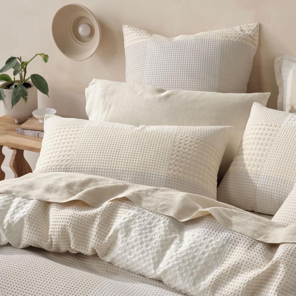 Baleares Vanilla Quilt Cover Set by Linen House