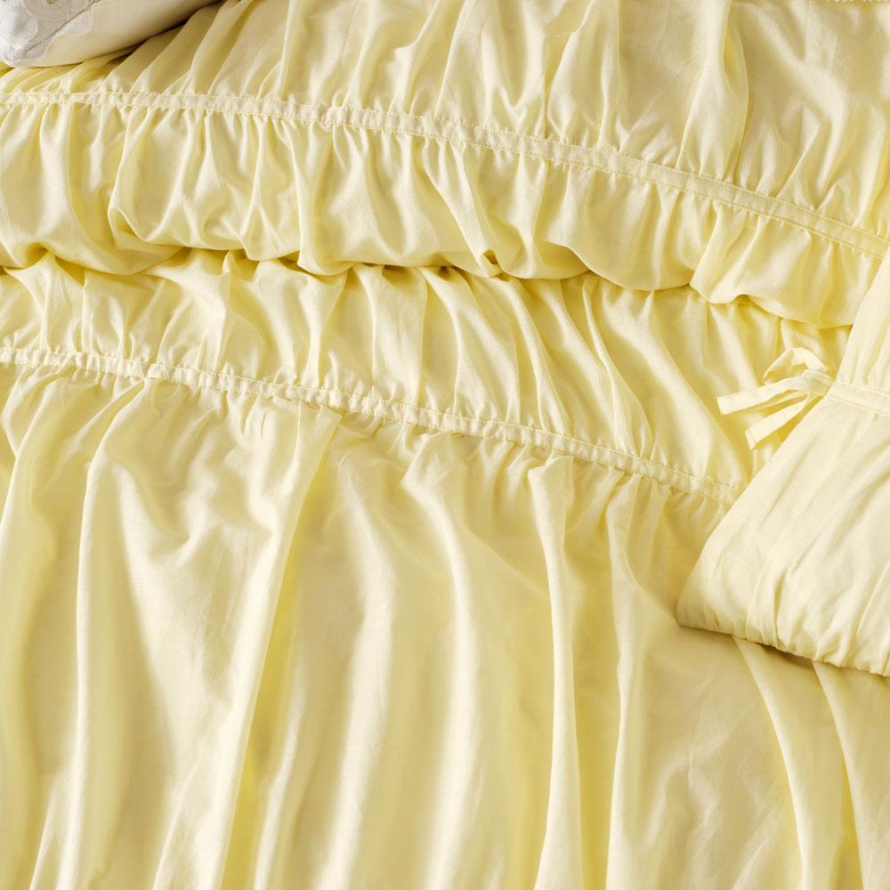 Layla Lemon Quilt Cover Set by Linen House