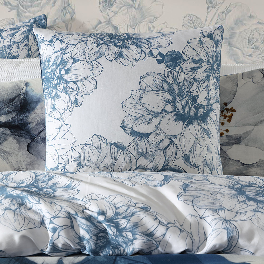 Belle Steel European Pillowcase by Logan and Mason