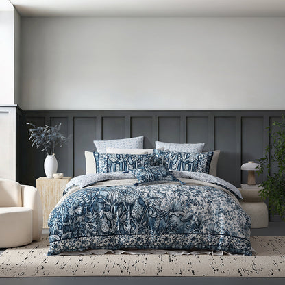 Chloris Ink Quilt Cover Set by Logan and Mason