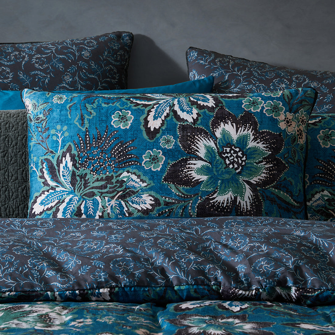 Cosette Denim Quilt Cover Set by Logan and Mason