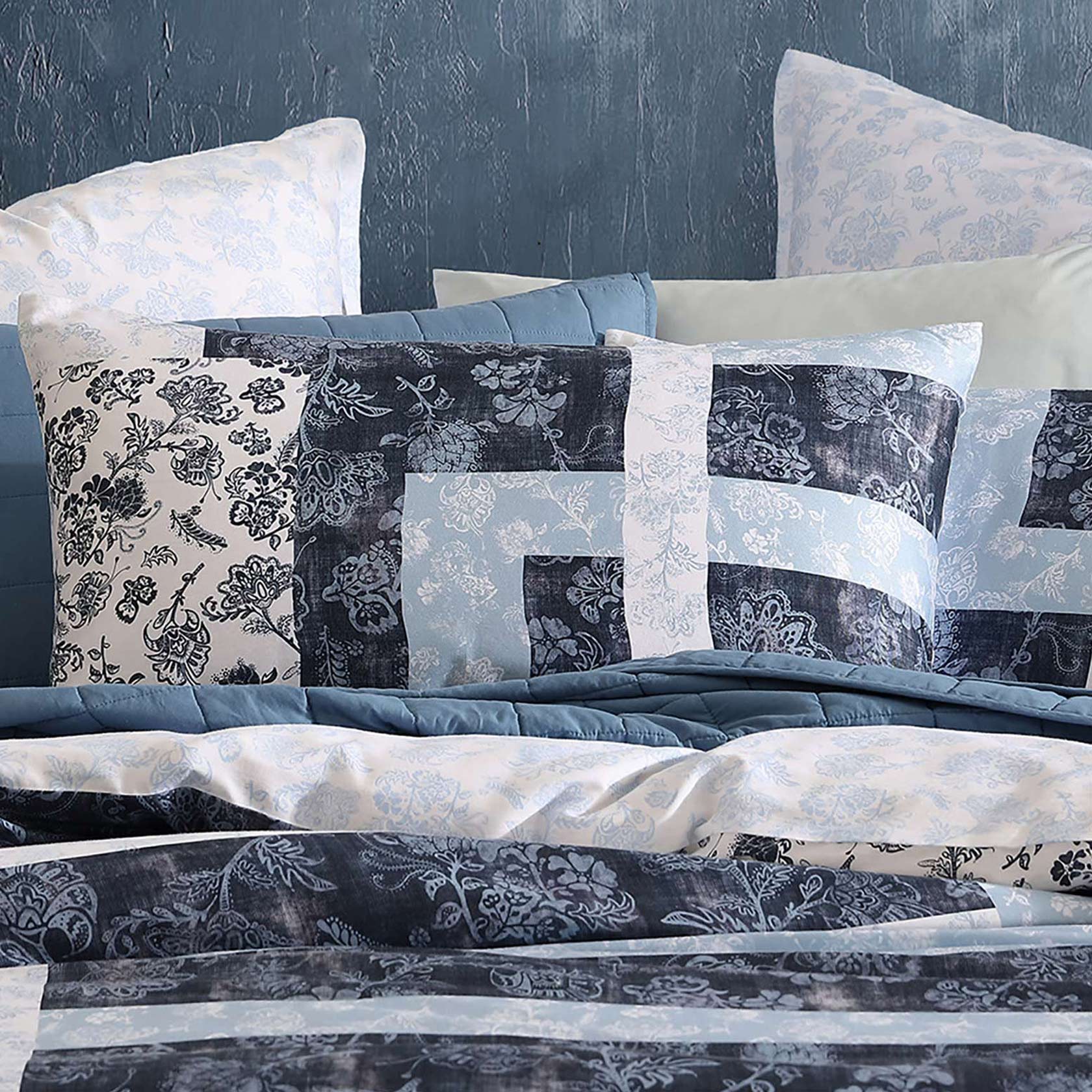 Kai Blue Quilt Cover Set by Logan and Mason