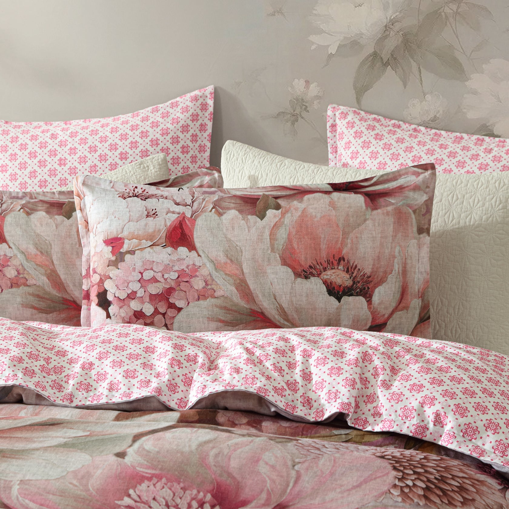 Oleander Pink Quilt Cover Set by Logan and Mason
