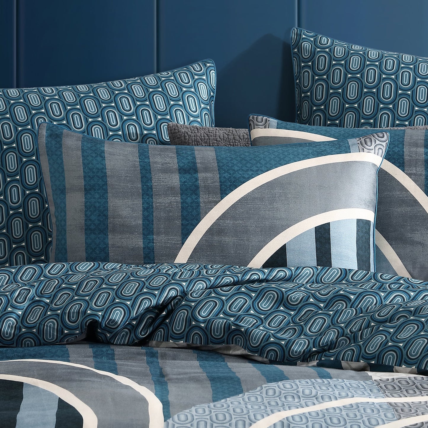 Pathway Teal Quilt Cover Set by Logan and Mason