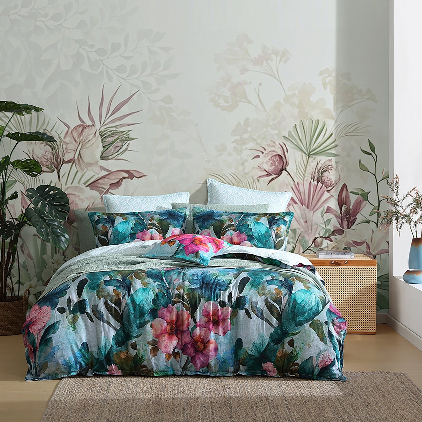 Valentine Teal Quilt Cover Set by Logan and Mason
