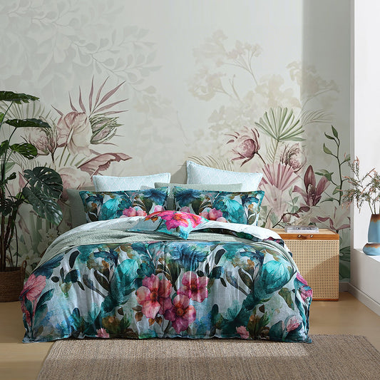 Valentine Teal Quilt Cover Set by Logan and Mason