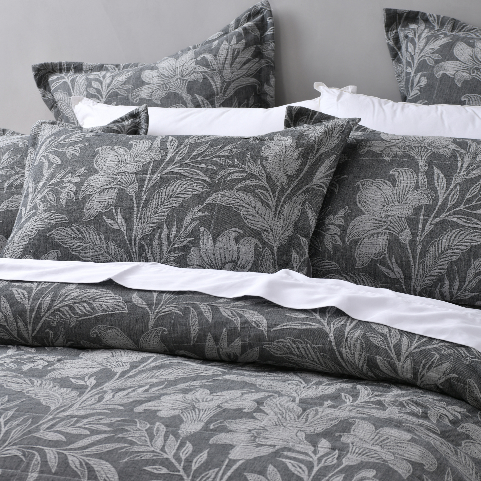 Maidstone Grey Bedspread Set By Bianca