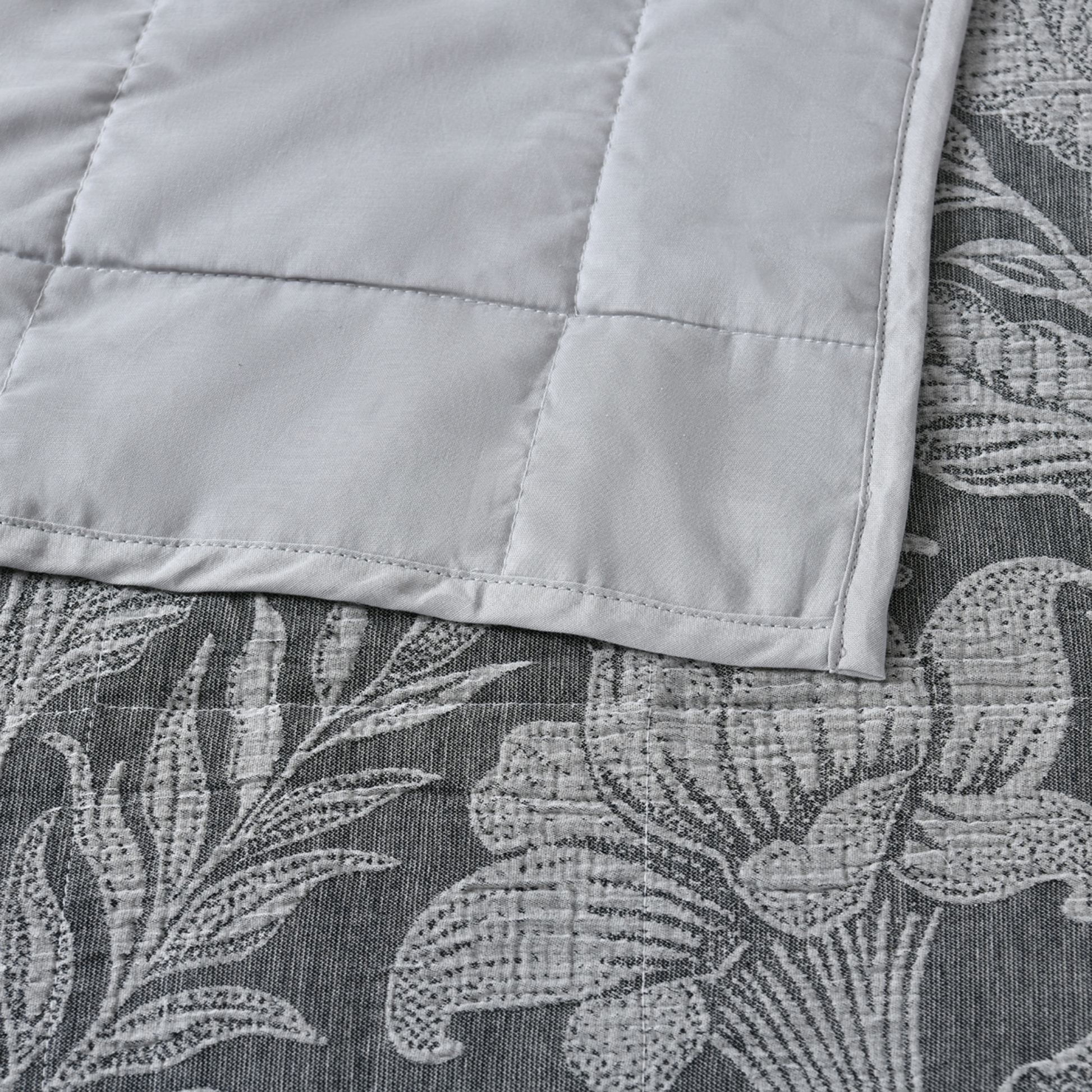Maidstone Grey Bedspread Set By Bianca