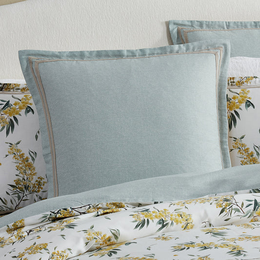 Acacia White European Pillowcase by Private Collection