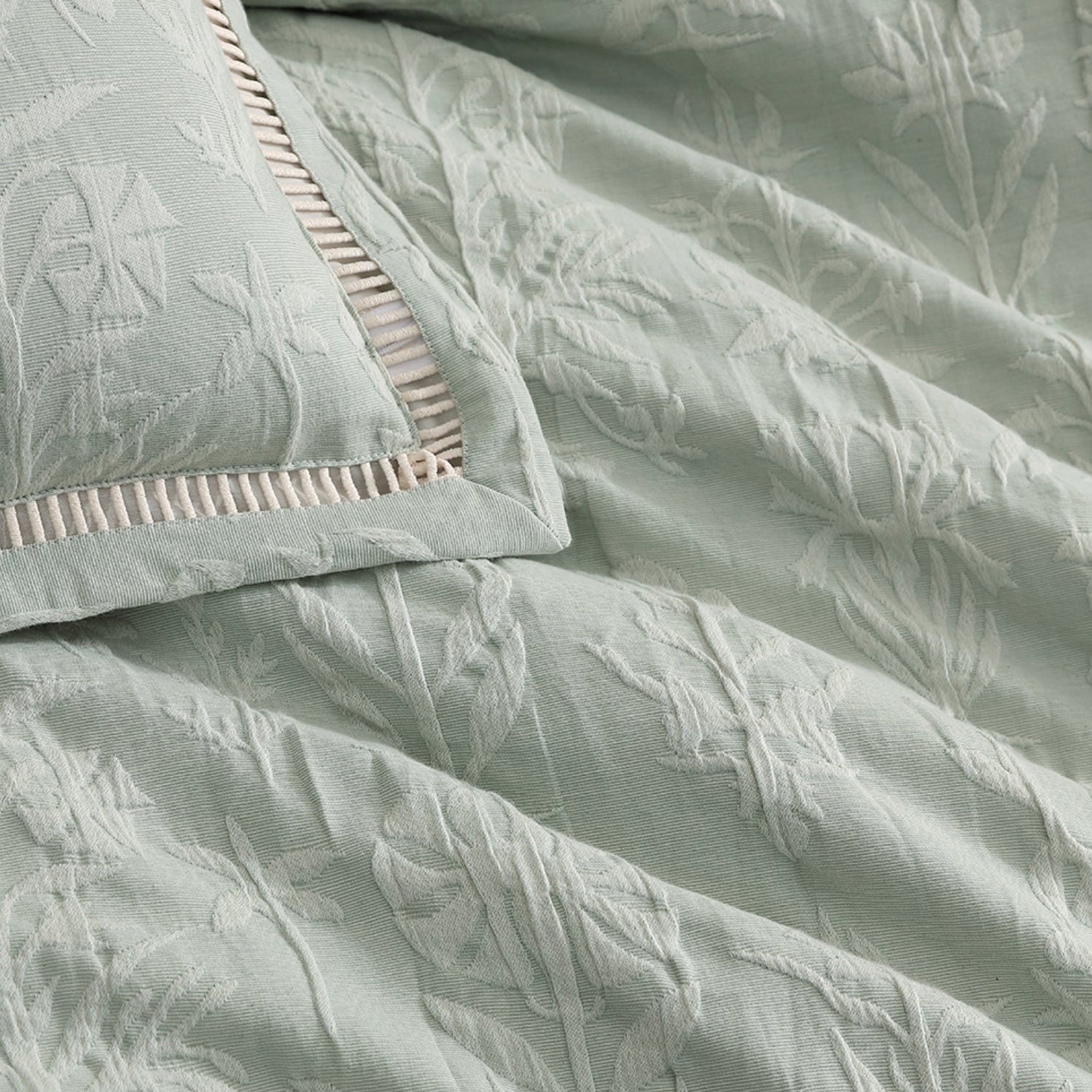Florence Sage Quilt Cover Set by Private Collection