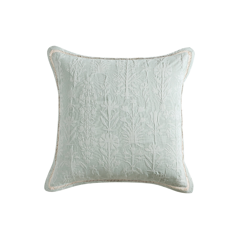 Florence Sage European Pillowcase by Private Collection