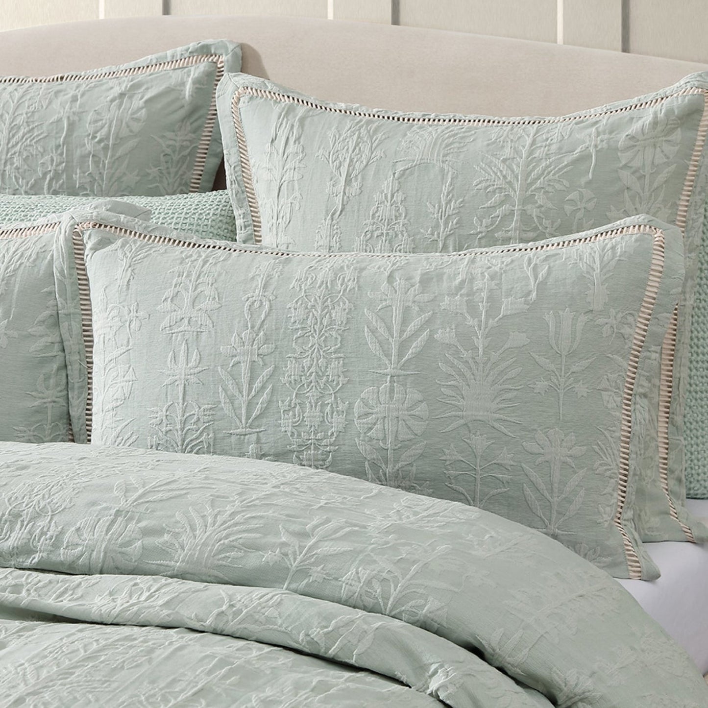 Florence Sage Quilt Cover Set by Private Collection