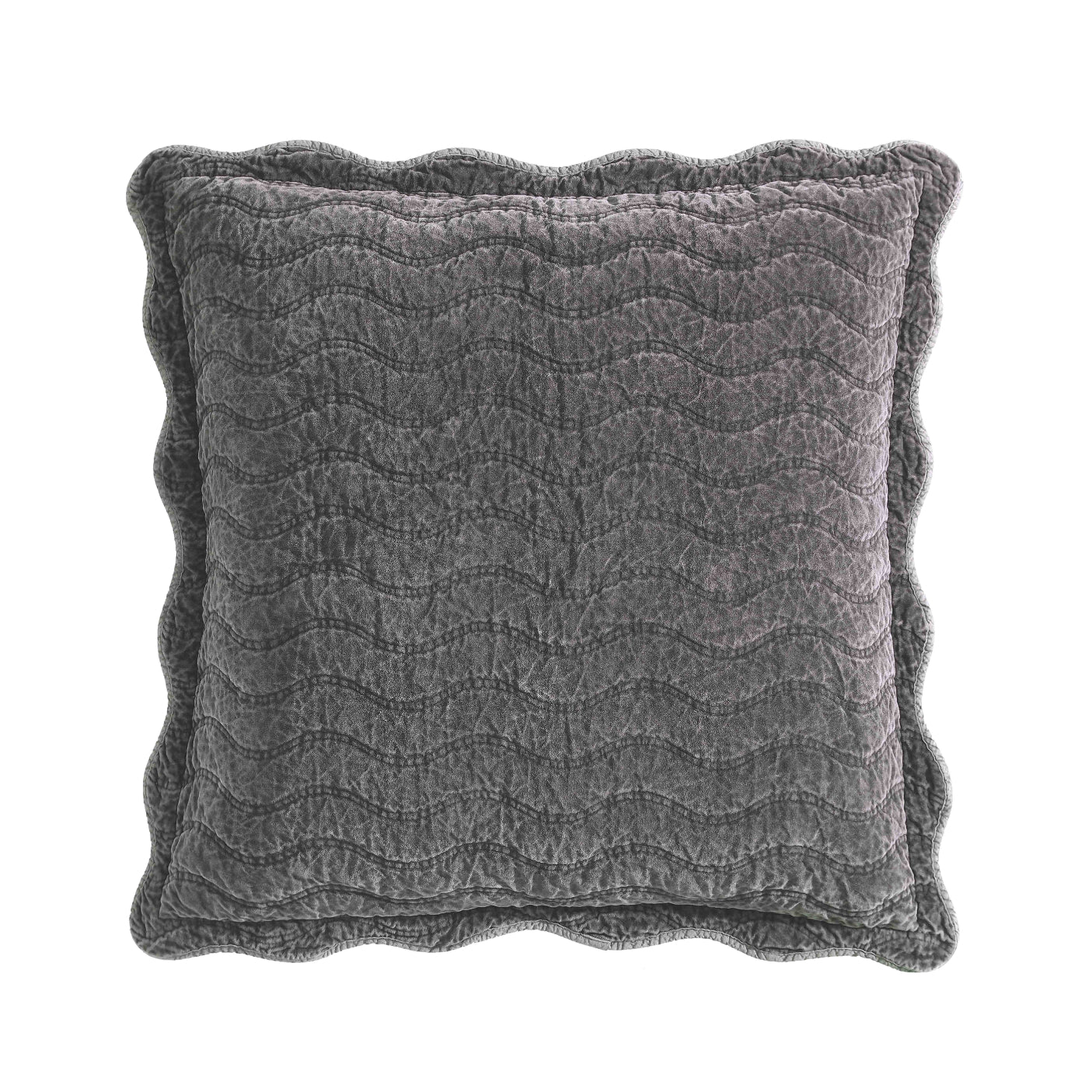Indiana Charcoal European Sham by Private Collection
