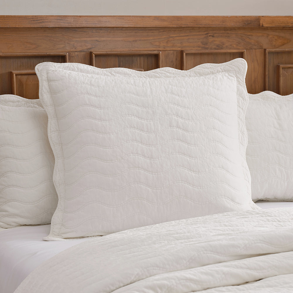 Indiana Ivory European Pillowcase by Private Collection