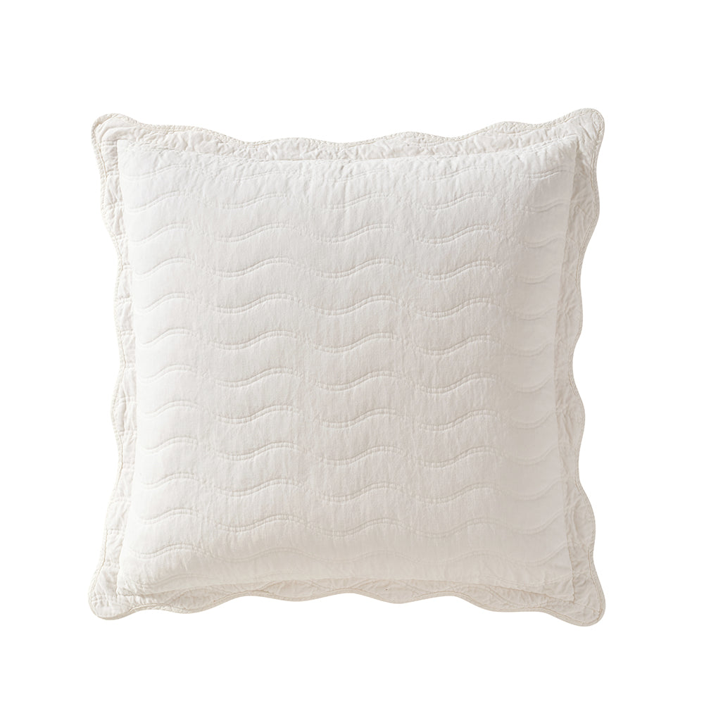 Indiana Ivory European Pillowcase by Private Collection