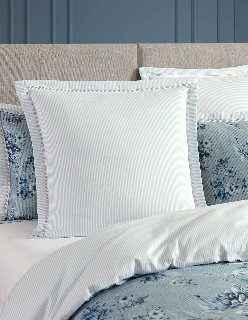 Liyana Blue European Pillowcase by Private Collection