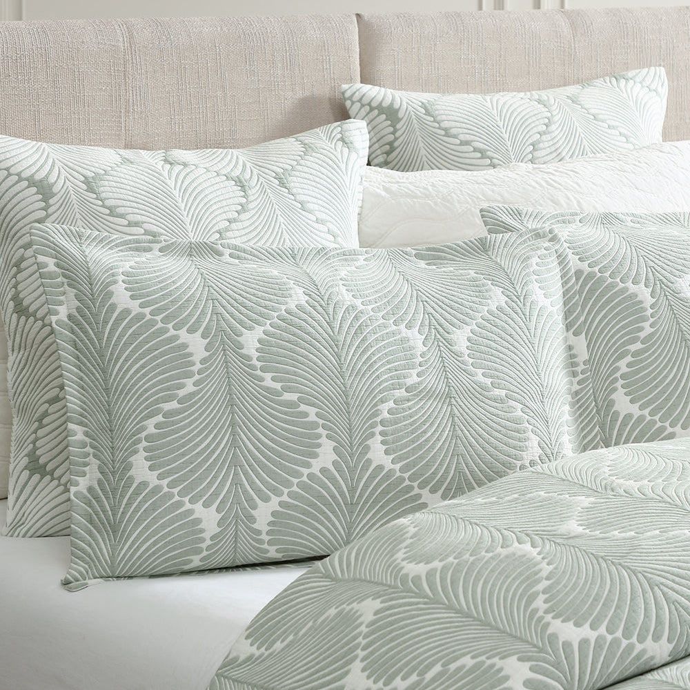 Monsera Sage Quilt Cover Set by Private Collection